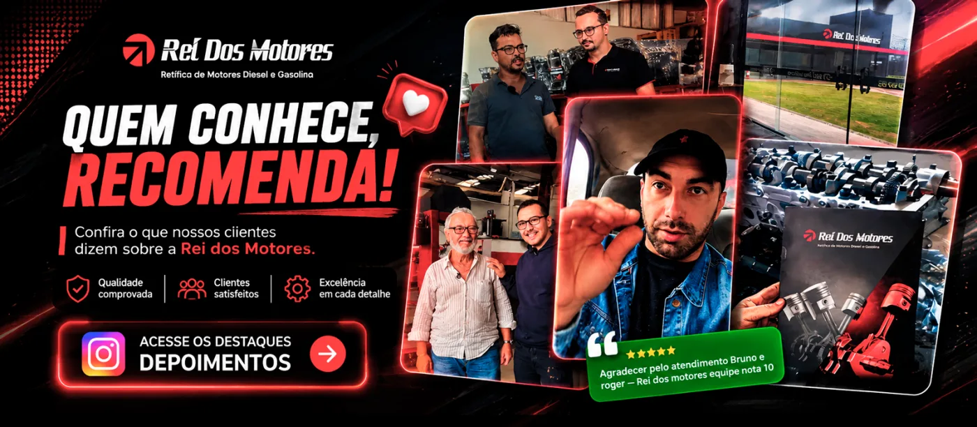 Quem conhece, recomenda — depoimentos em vídeo no Instagram @rei_dos_motores. Clique para ver os destaques.